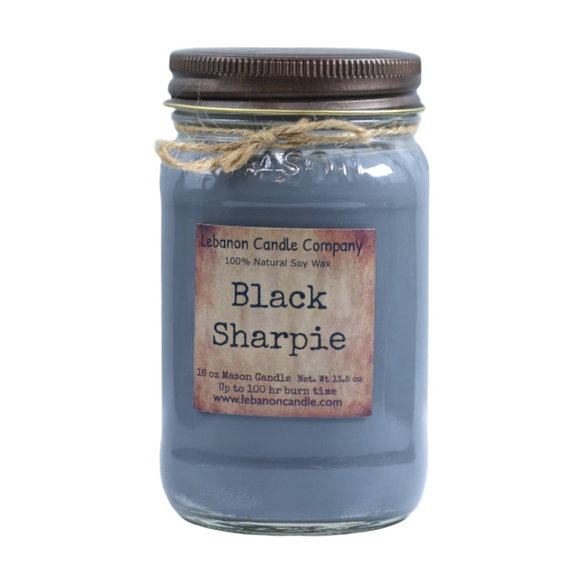 Black Sharpie Candle