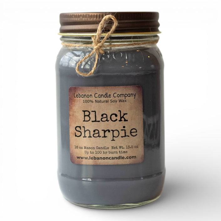 Black Sharpie Candle