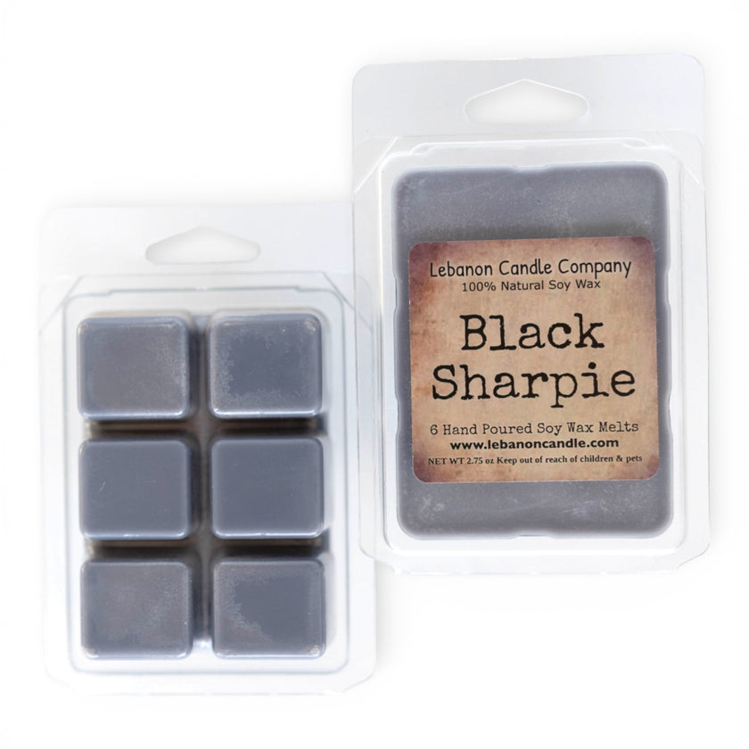 Black Sharpie wax melt (standard packaging).