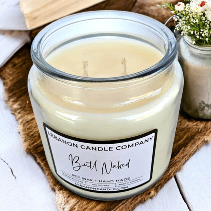 Butt Naked Double Wick Candle