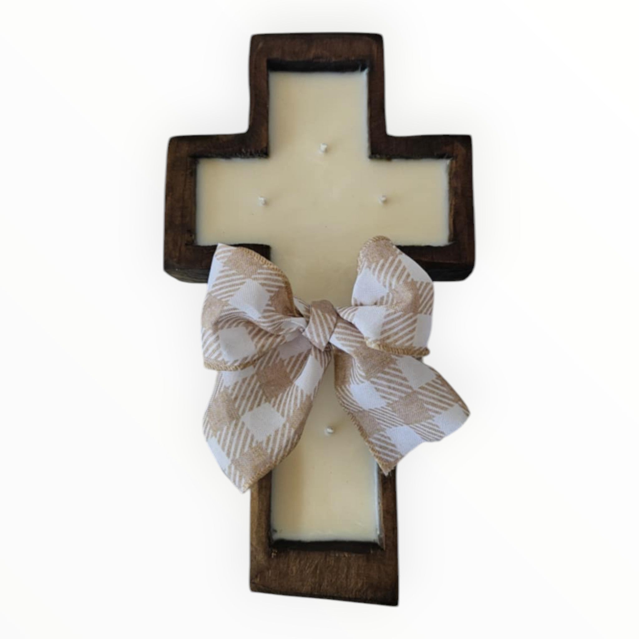 Crazy Busy Mama Exclusive Tropical Sunrise Scented Wooden Cross Dough Bowl Candle