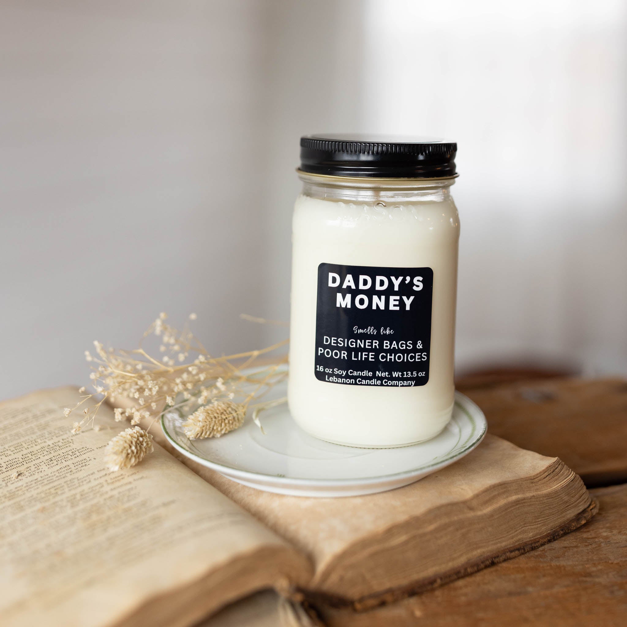 Daddy's Money Funny Candle