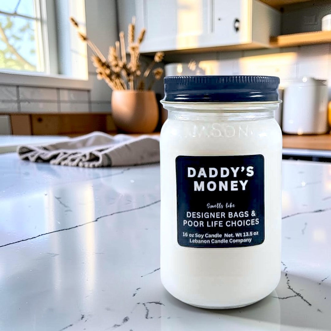 Daddy's Money Funny Candle