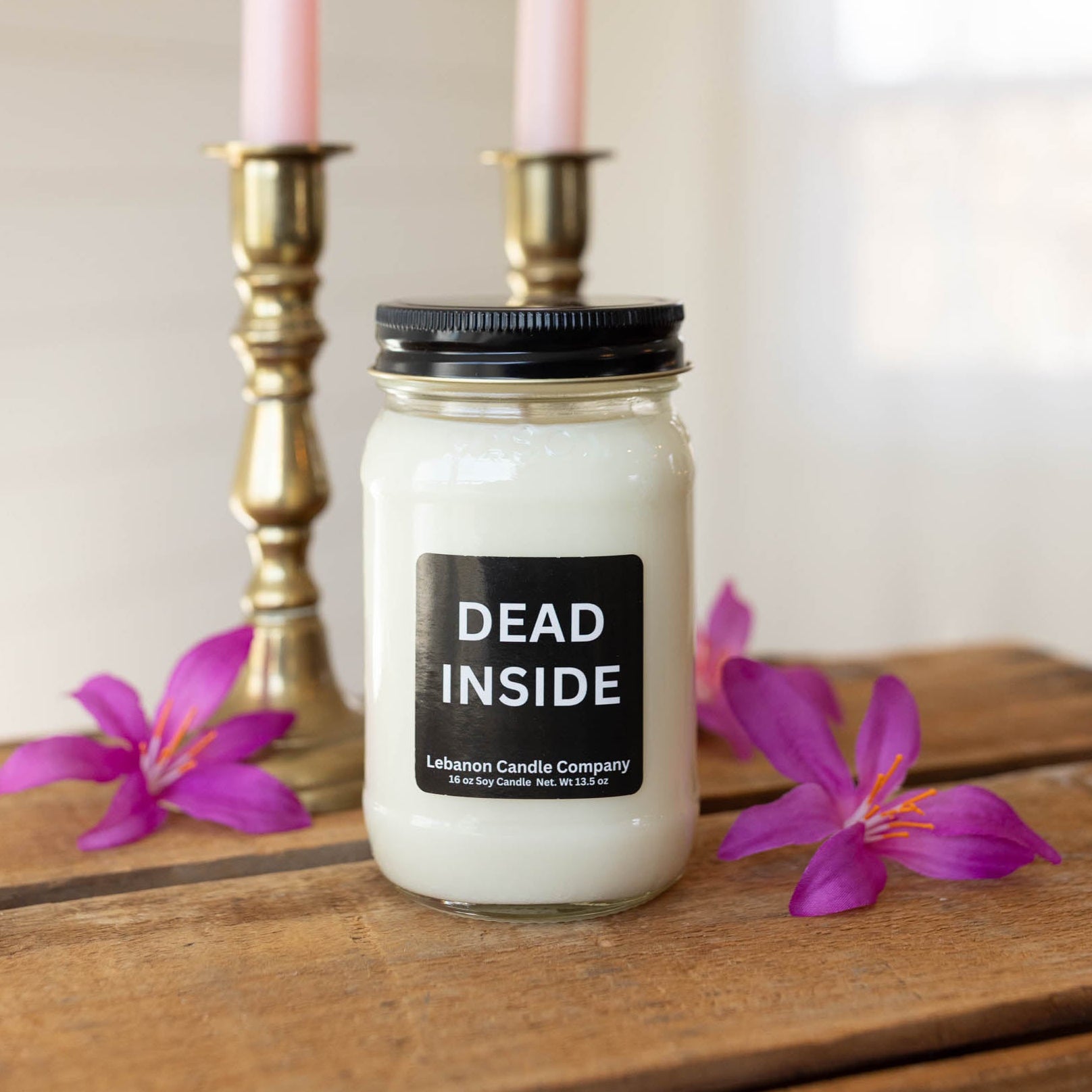 Dead Inside Funny Candle