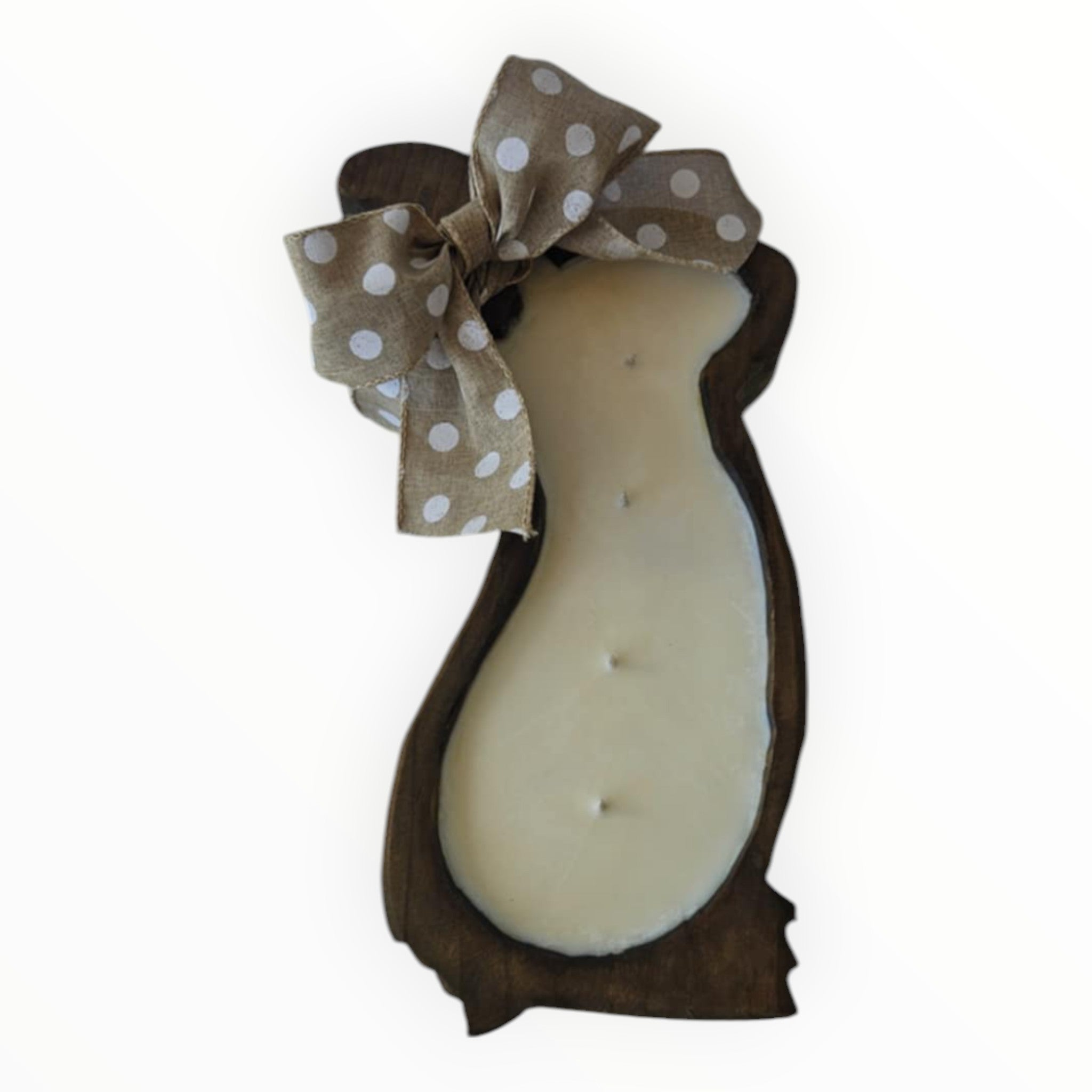 Crazy Busy Mama Exclusive Tropical Sunrise Scented Wooden Easter Bunny Dough Bowl Candle