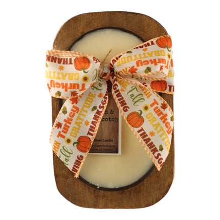 Mahogany Teakwood Scented Dough Bowl Candle