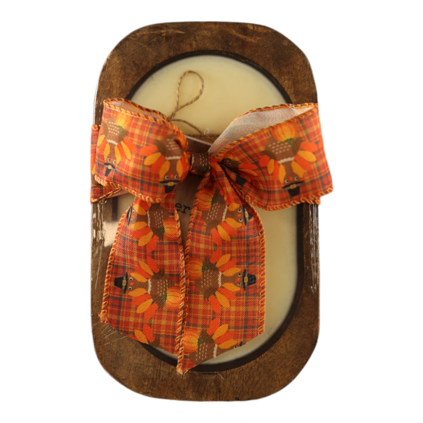 Bourbon & Butterscotch Scented Fall Dough Bowl Candle