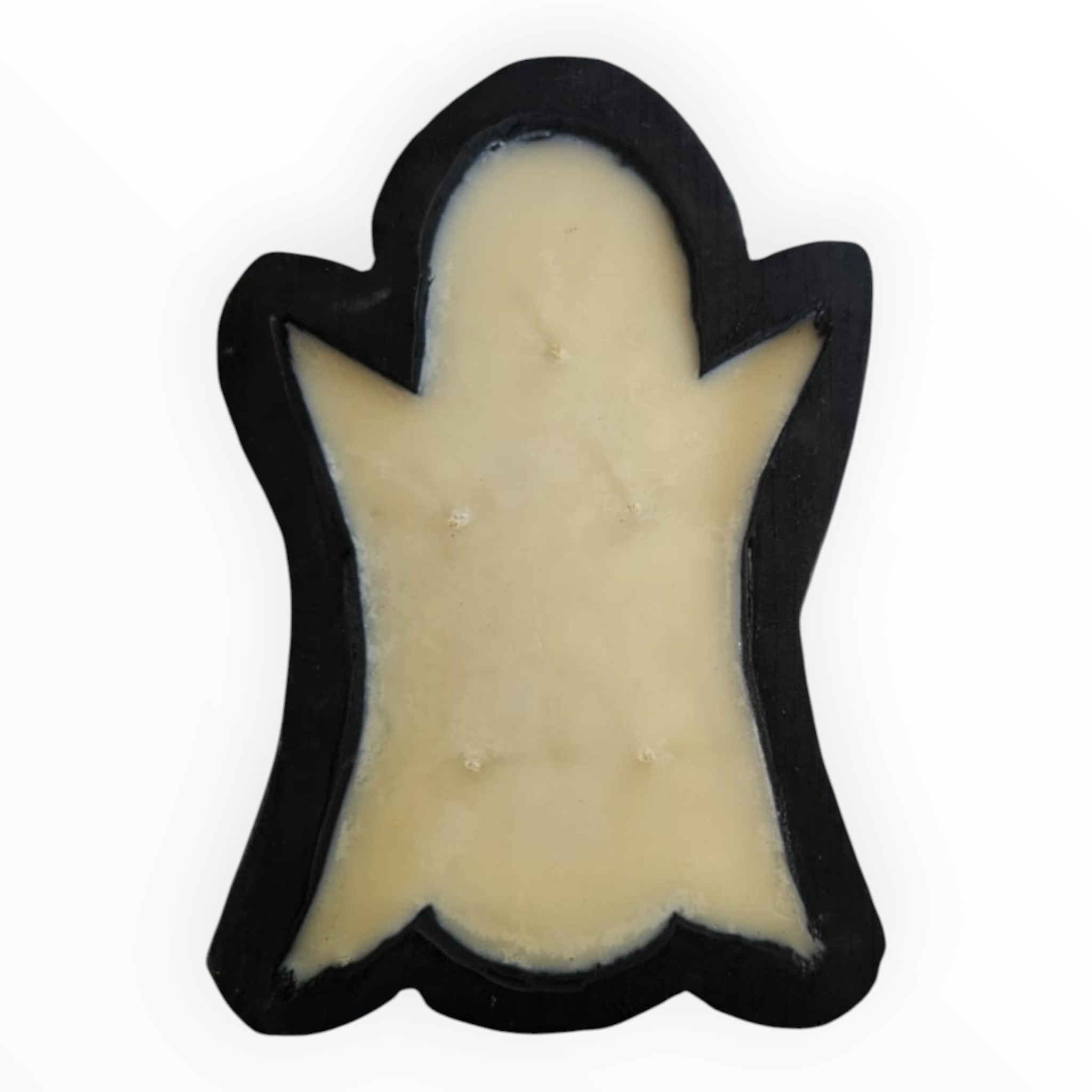 Ghost Wooden Dough Bowl Candle