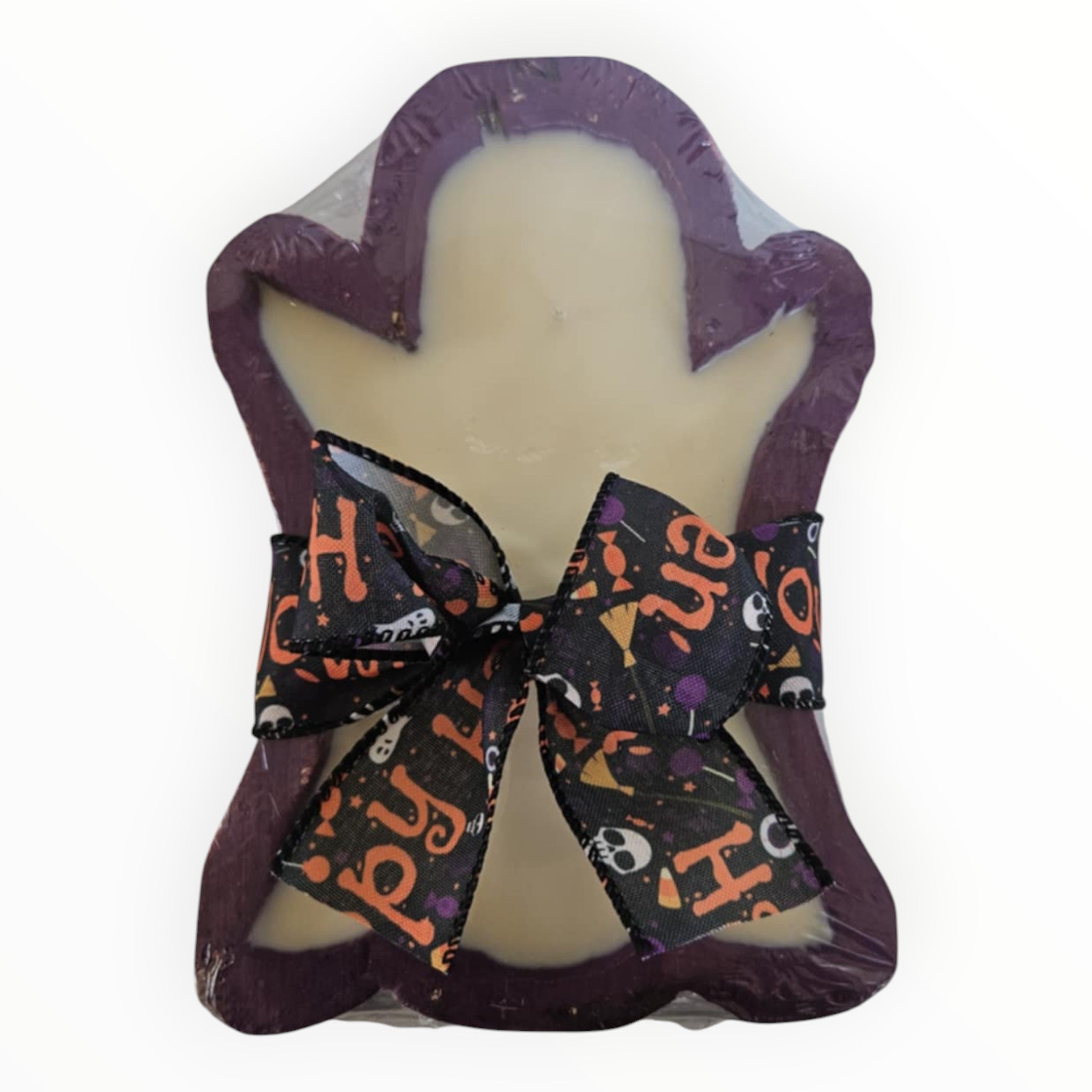 Ghost Wooden Dough Bowl Candle