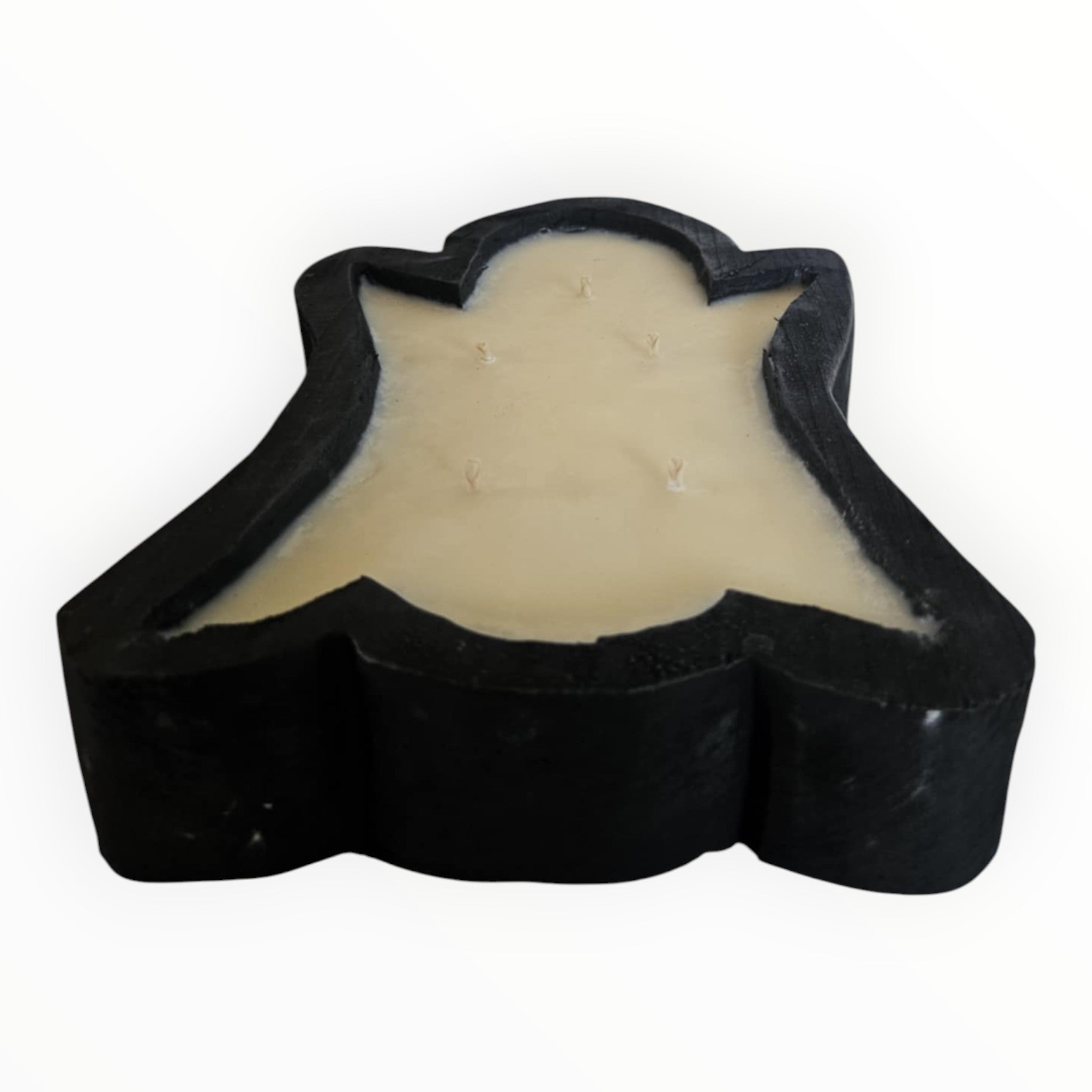 Ghost Wooden Dough Bowl Candle