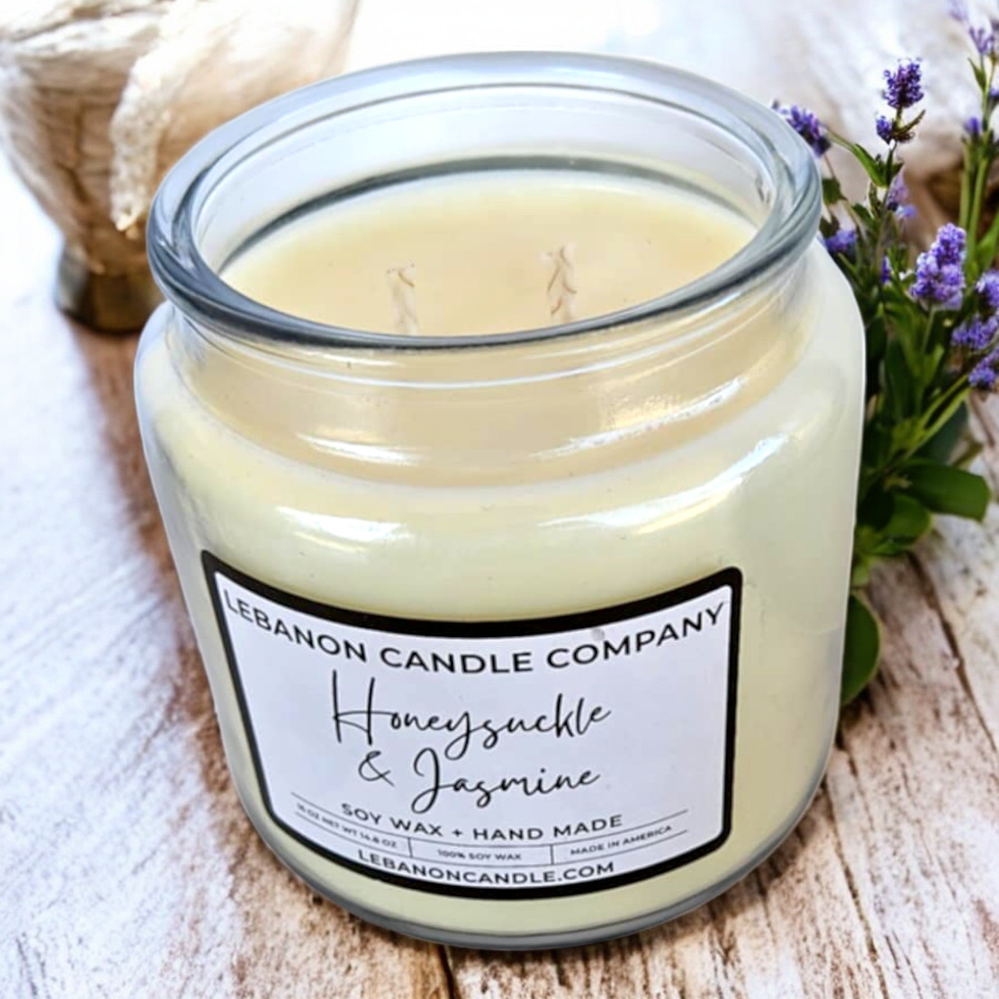 Honeysuckle & Jasmine Double Wick Candle