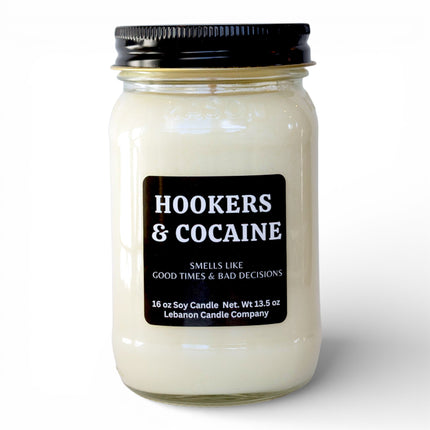 Hookers & Cocaine Funny Candle