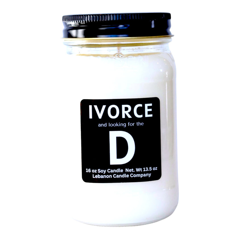 IVORCE: Looking For The D Funny Divorce Candle