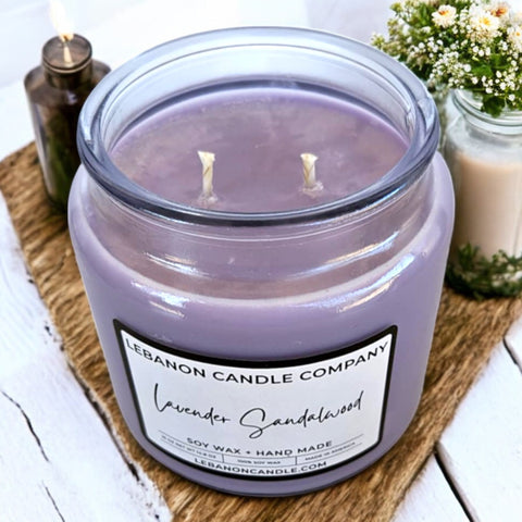 Lavender Sandalwood Double Wick Candle