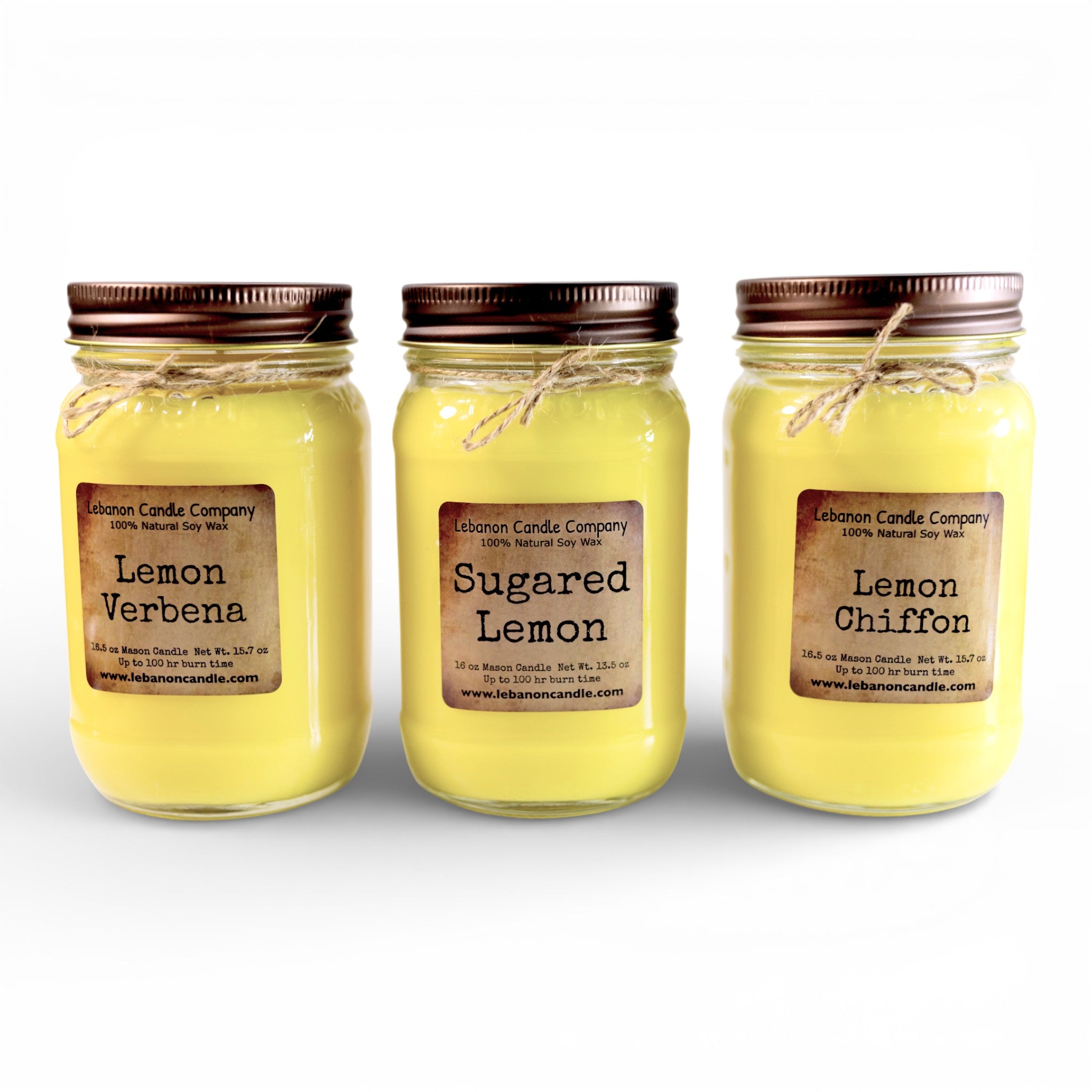 Lemon Lover Candle Set | Sugared Lemon, Lemon Verbena & Lemon Chiffon