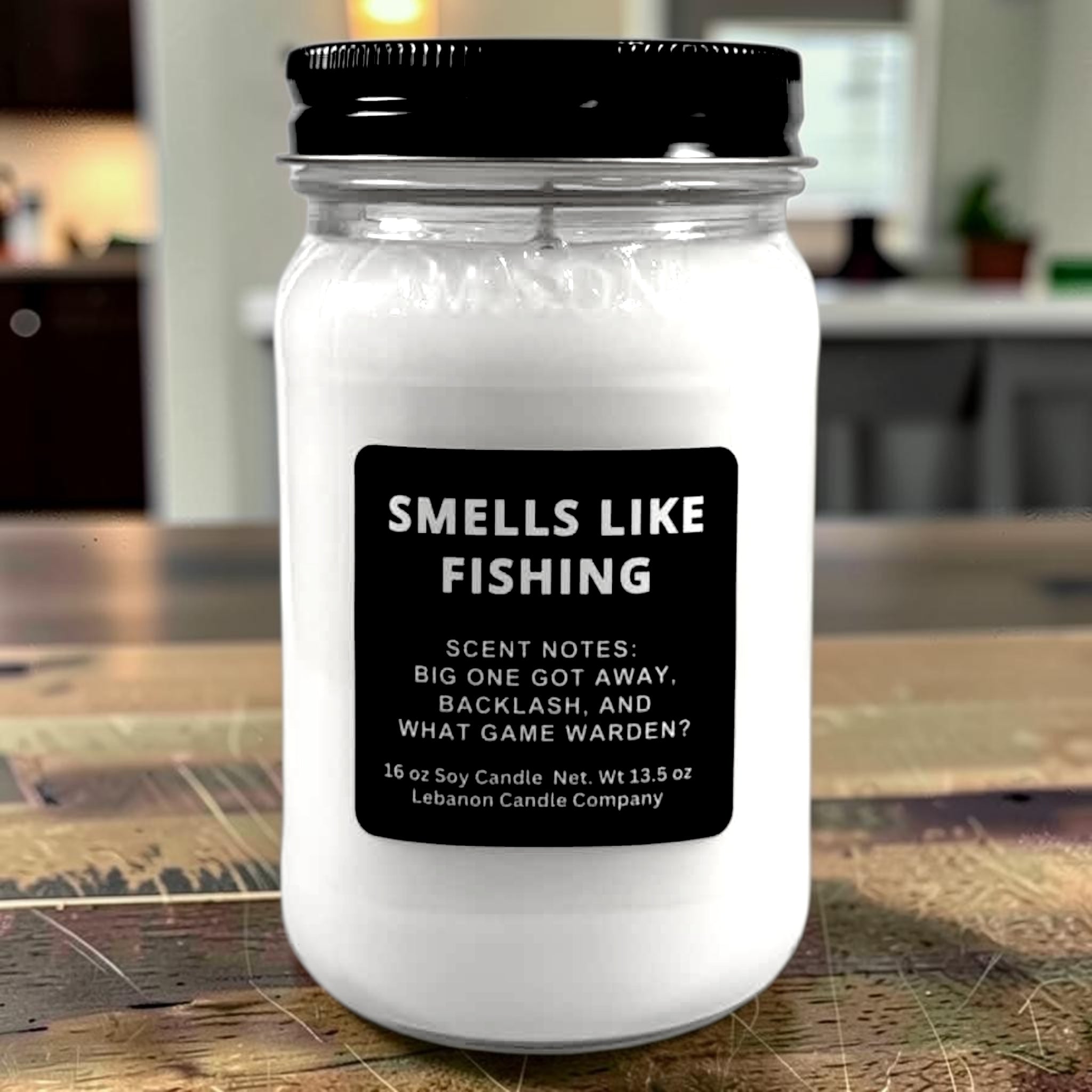 Smells Like Fishing Funny Candle