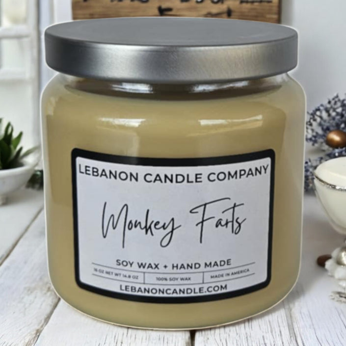 Monkey Farts Double Wick Candle