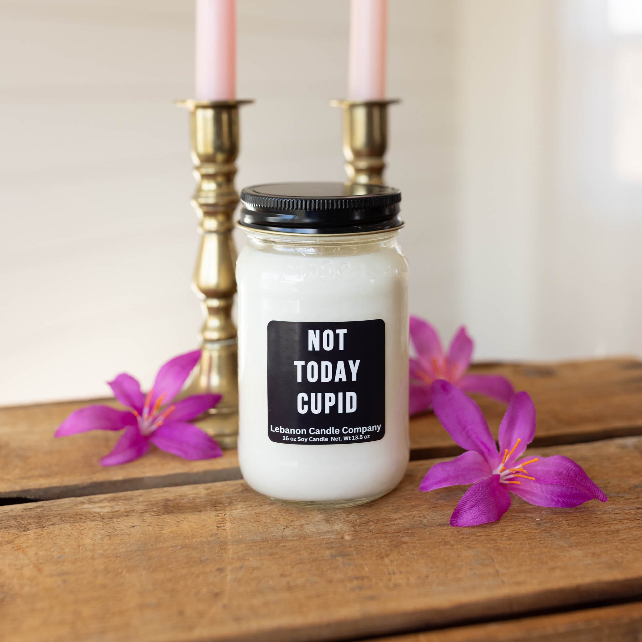 Not Today Cupid Funny Candle