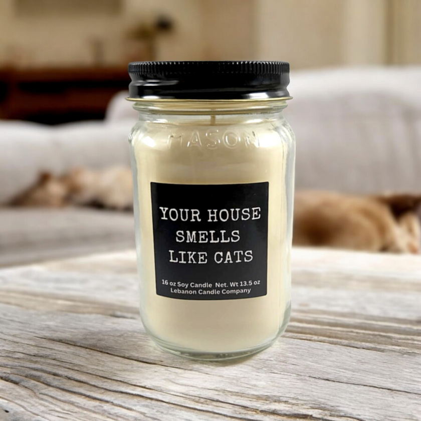 Funny Your House Smells Like Cats Candle