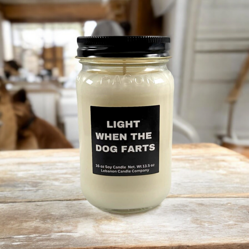 Funny Light When The Dog Farts Candle
