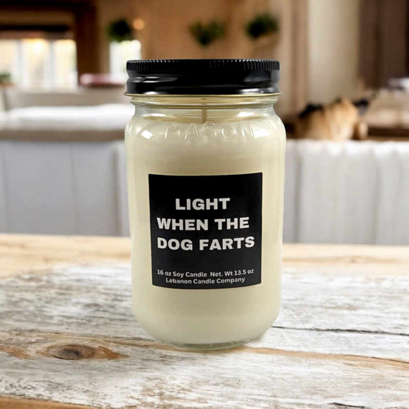 Funny Light When The Dog Farts Candle