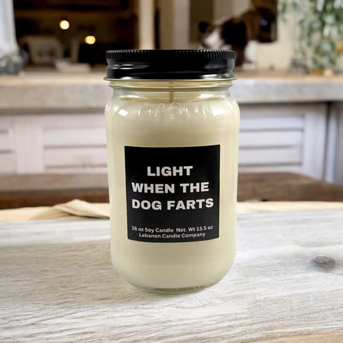 Funny Light When The Dog Farts Candle