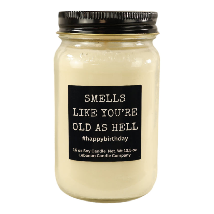 Funny Birthday Old As Hell Candle