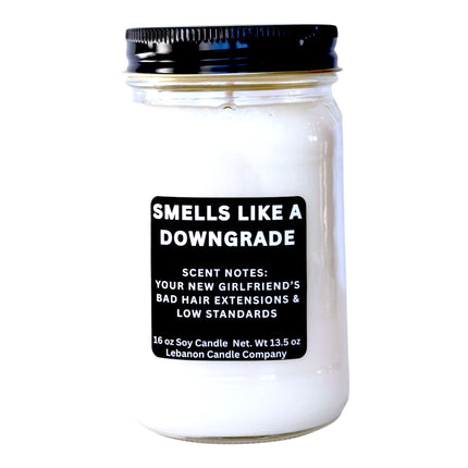 Smells Like A Downgrade Funny Candle