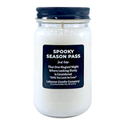 Spooky Season Pass Funny Candle