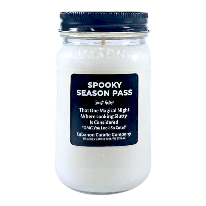 Spooky Season Pass Funny Candle