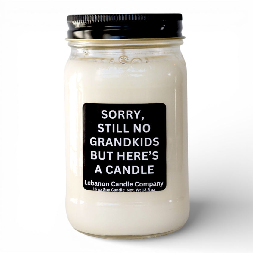 Sorry Still No Grandkids Funny Candle