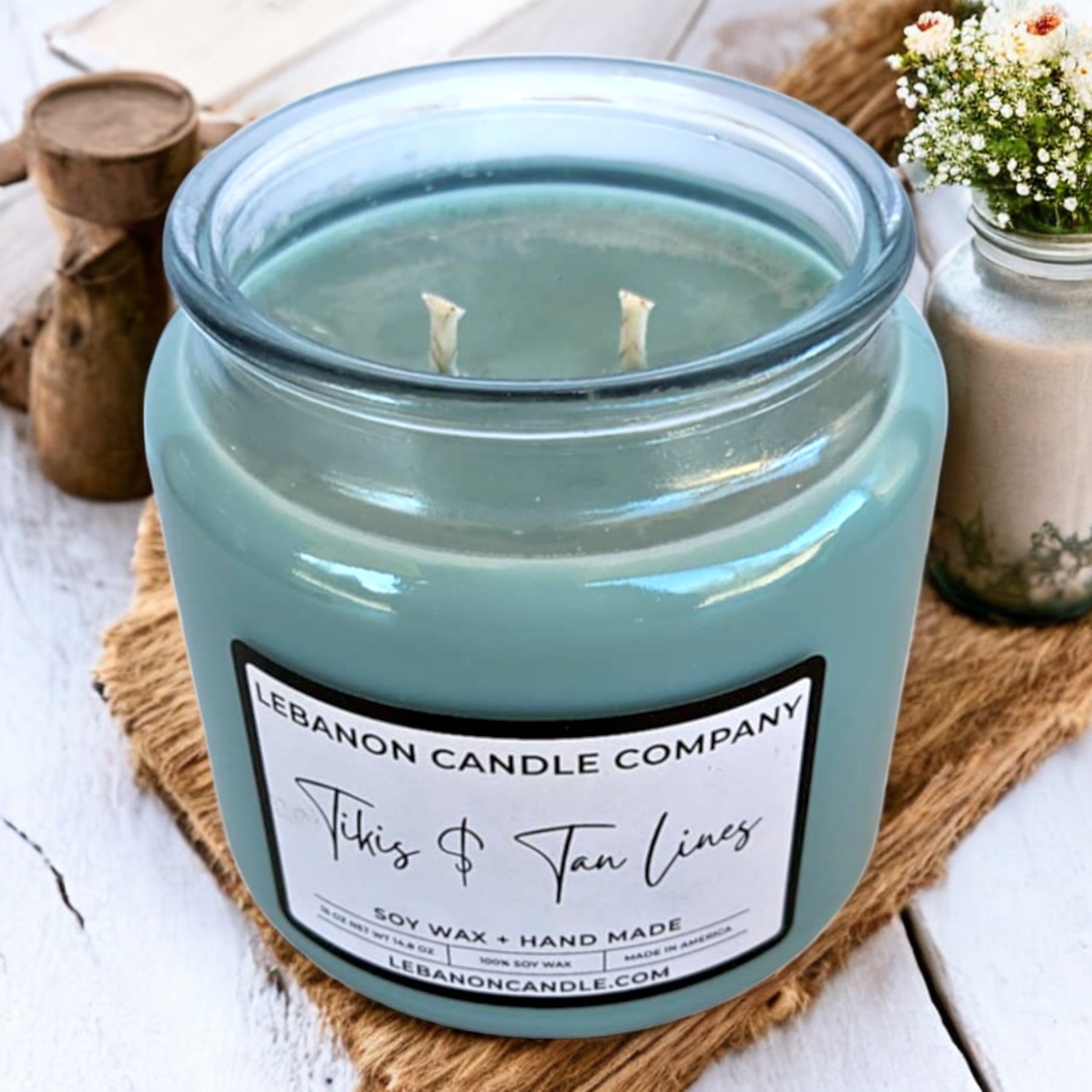 Tiki's & Tan Lines Double Wick Candle