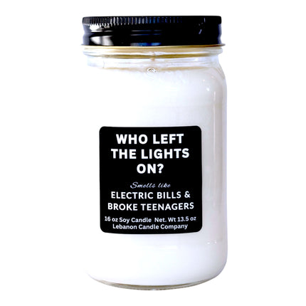 Who Left The Lights On Funny Candle