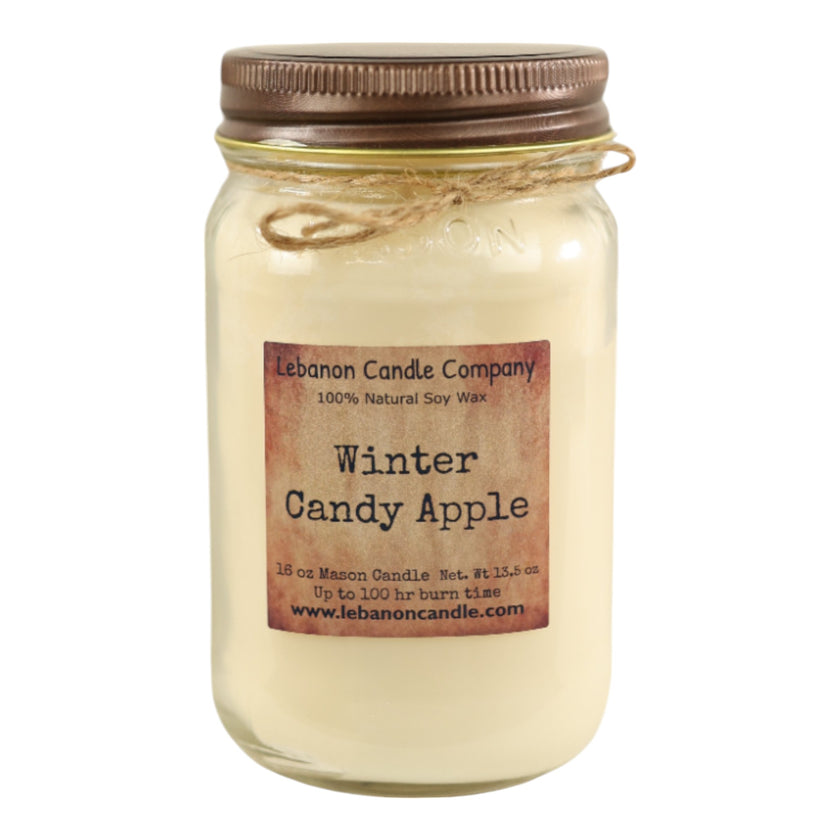 Winter Candy Apple Candle