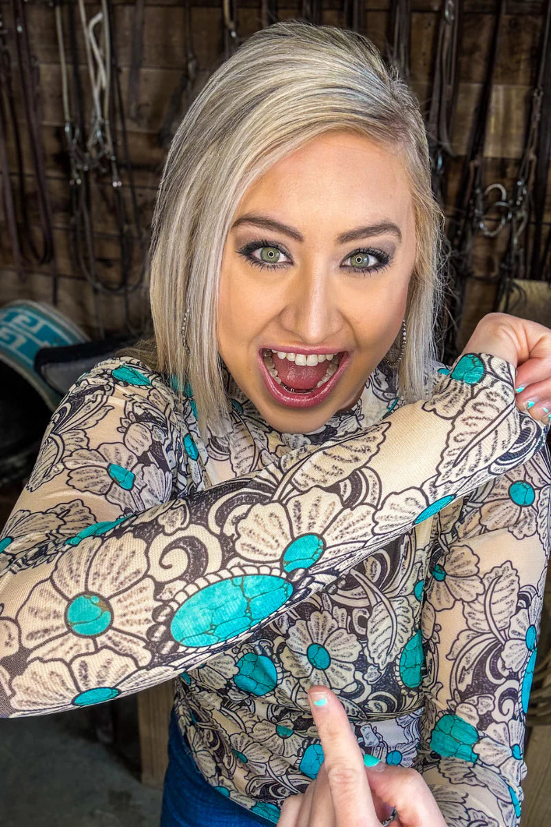 Tattoos On This Town Mesh Top