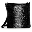 Black Starlight Rhinestone Crossbody Handbag