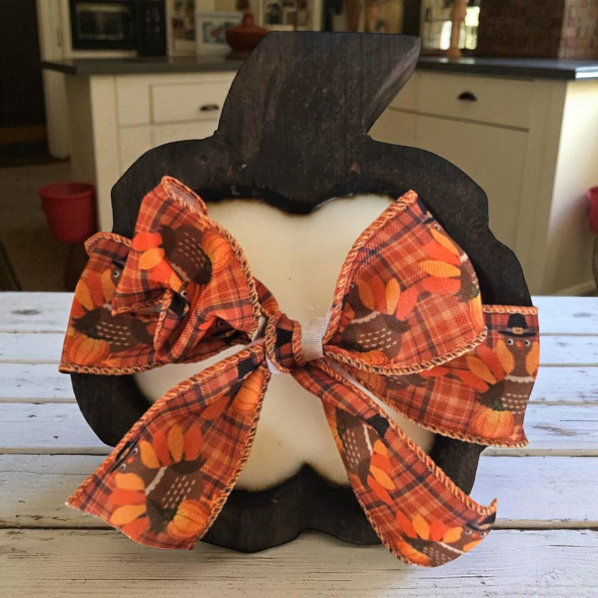Pumpkin Wooden Dough Bowl Candle