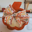 Pumpkin Wooden Dough Bowl Candle