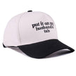 Put It On My Husband's Tab Two-Tone Canvas Cotton Cap