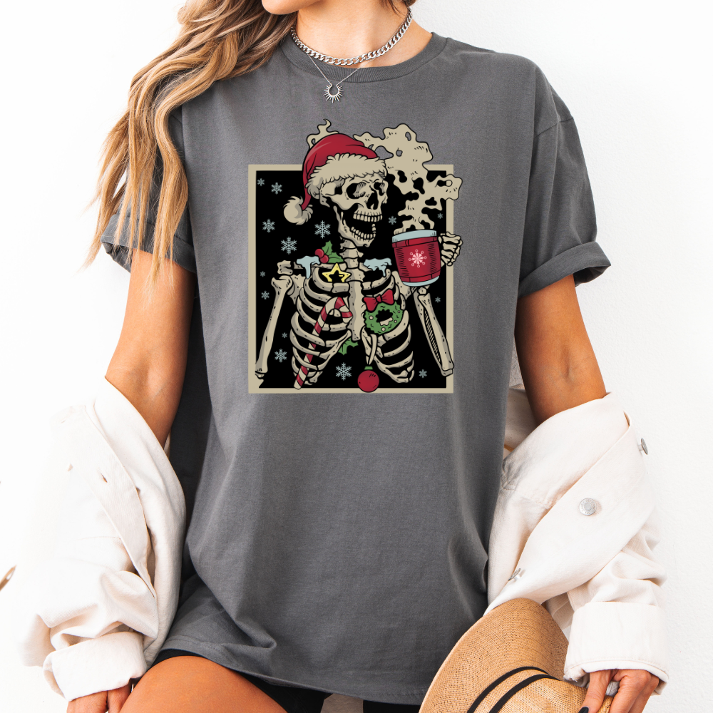 Christmas Skeleton Holiday Graphic Tee