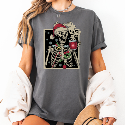 Christmas Skeleton Holiday Graphic Tee