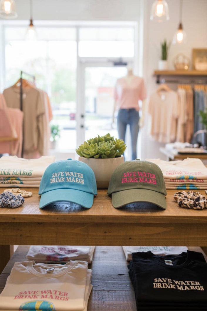 Save Water Drink Margs Embroidered Baseball Cap