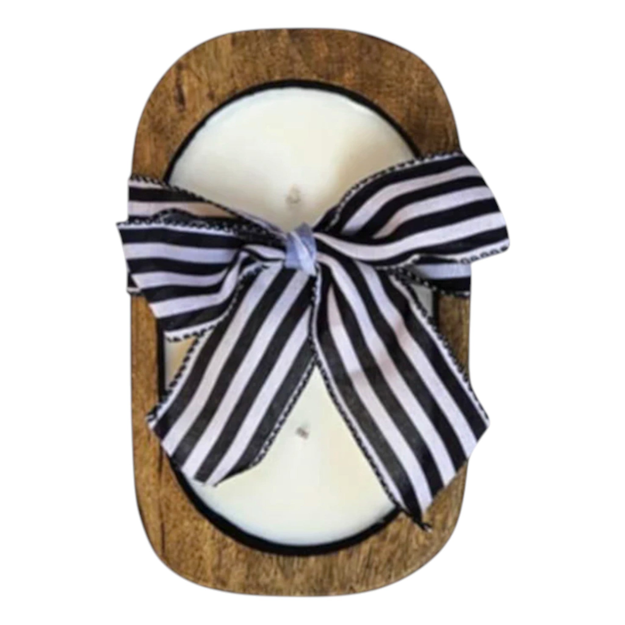 Handcrafted Wooden Dough Bowl Candle