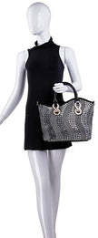 Sparkling Red Wave Rhinestone Handbag