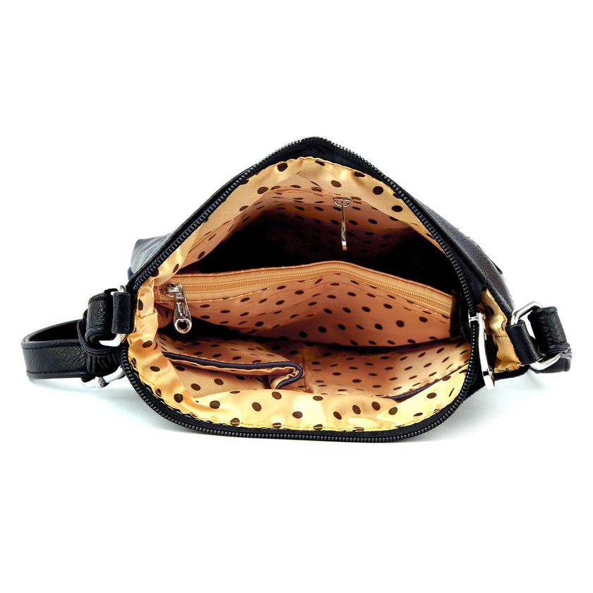 Black Starlight Rhinestone Crossbody Handbag