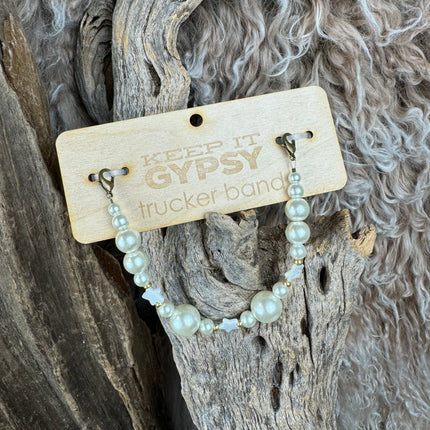 Chunky Star & Ivory Beaded Hat Band