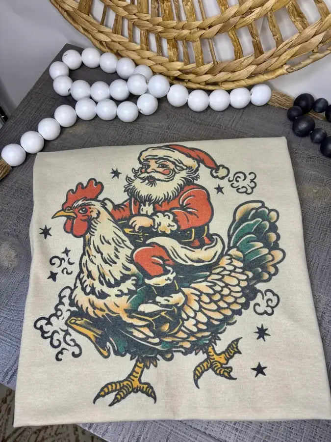 Santa’s Big Cock-a-Doodle-Doo Tee