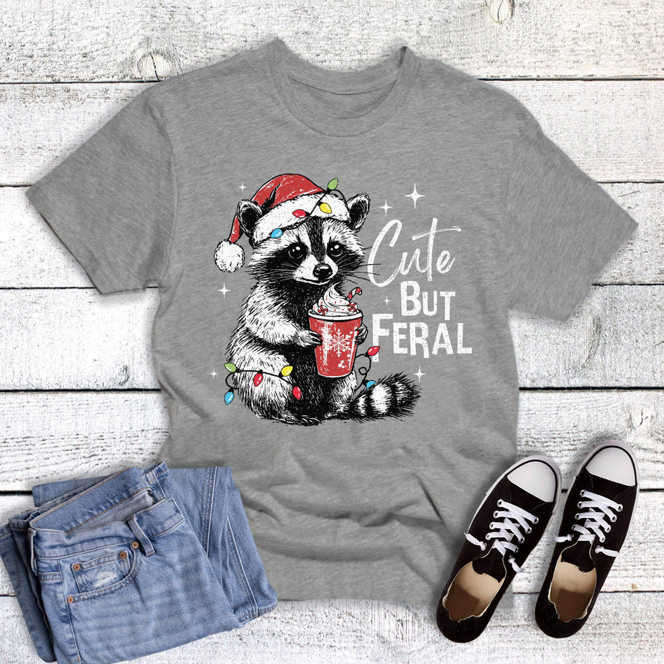 Christmas Cute But Feral Graphic Tee