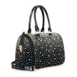Sparkling Rhinestone Lock Satchel Handbag