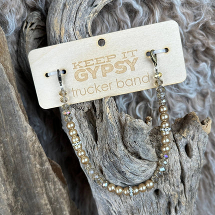 Golden Iridescent Sparkle Hat Band